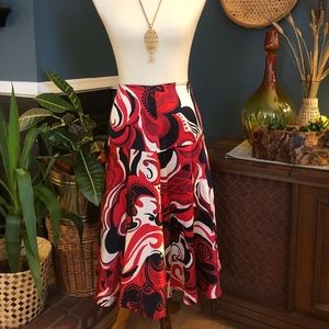 Kensie Swirled Pattern Skirt.